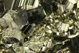 Shiny Pyrite Crystal Cluster - Peru #167722-2